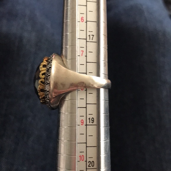 Silpada sterling silver ring with black stone and CZ. - Picture 9 of 9